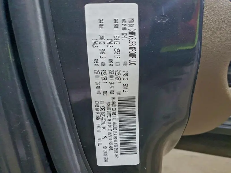 2012 CHRYSLER TOWN & COUNTRY TOURING  