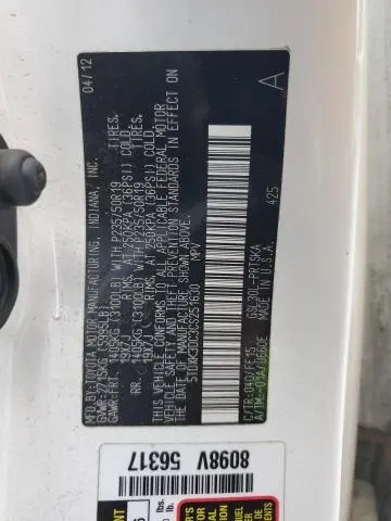 2012 TOYOTA SIENNA SPORT  