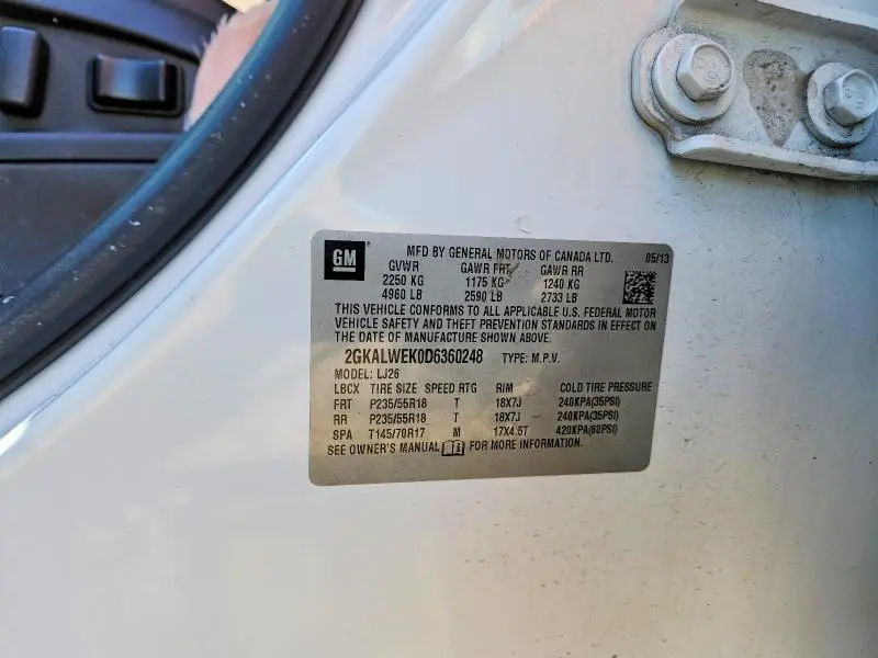 2013 GMC TERRAIN SLT  
