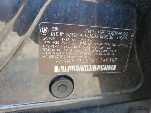 2011 BMW 528 I  