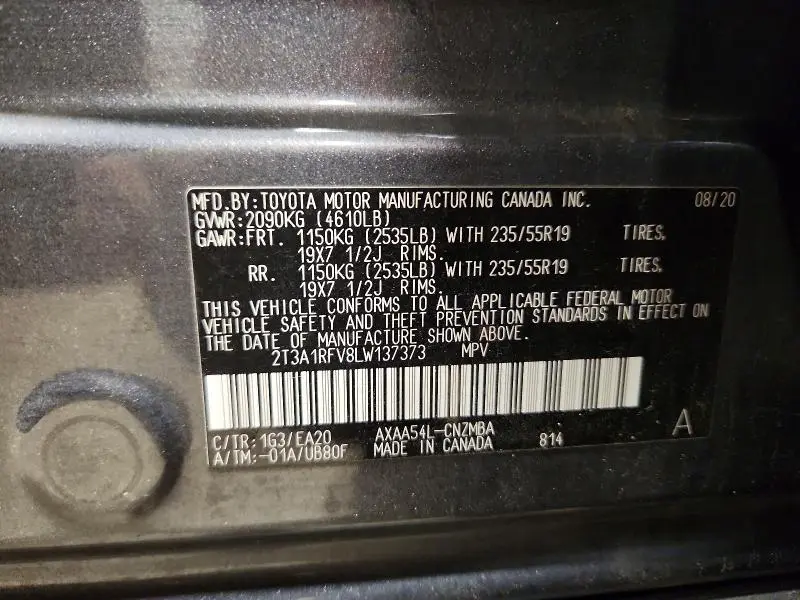 2020 TOYOTA RAV4 XLE PREMIUM  
