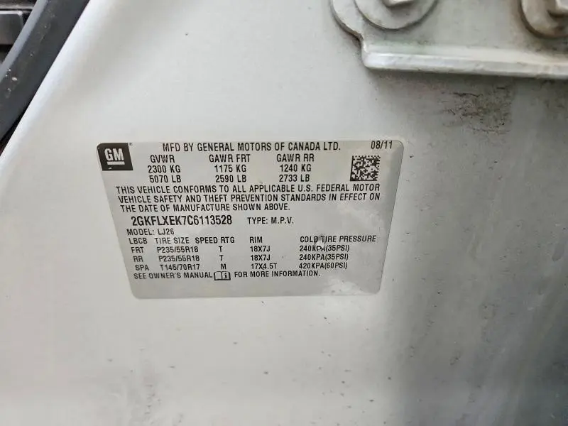 2012 GMC TERRAIN SLT  