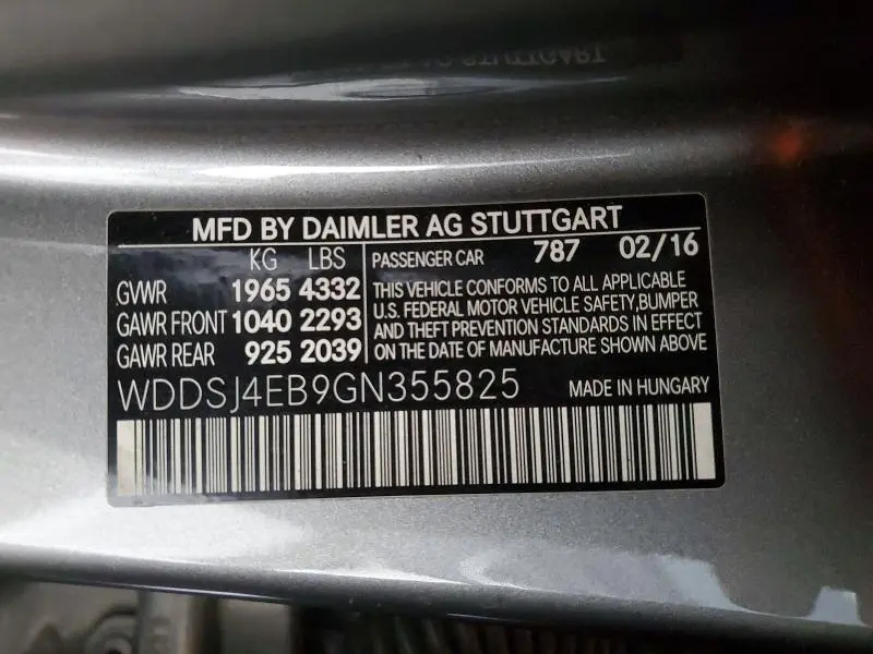 2016 MERCEDES-BENZ CLA 250  