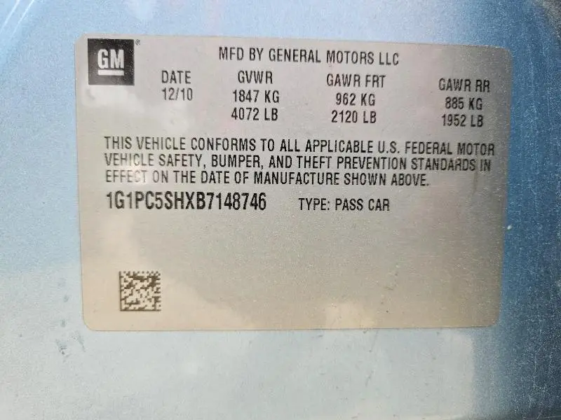2011 CHEVROLET CRUZE LS  