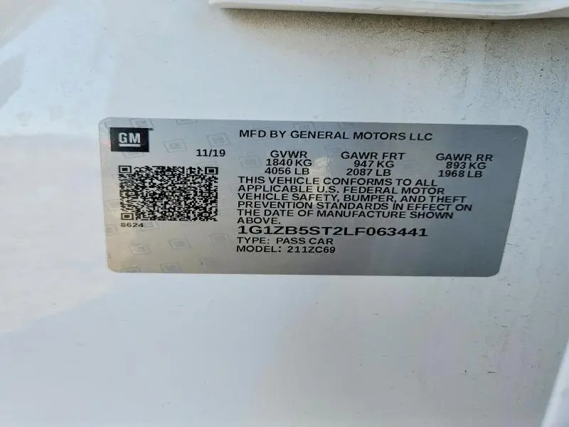 2020 CHEVROLET MALIBU LS  