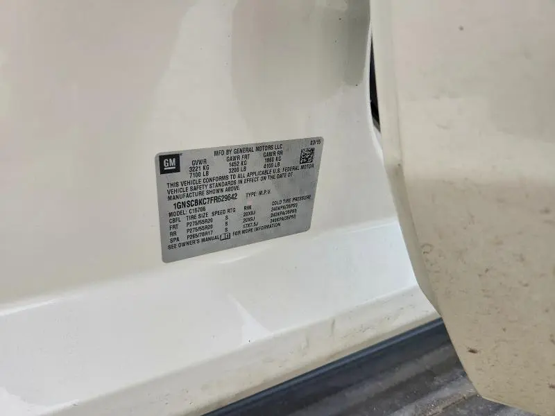 2015 CHEVROLET TAHOE C1500 LT  