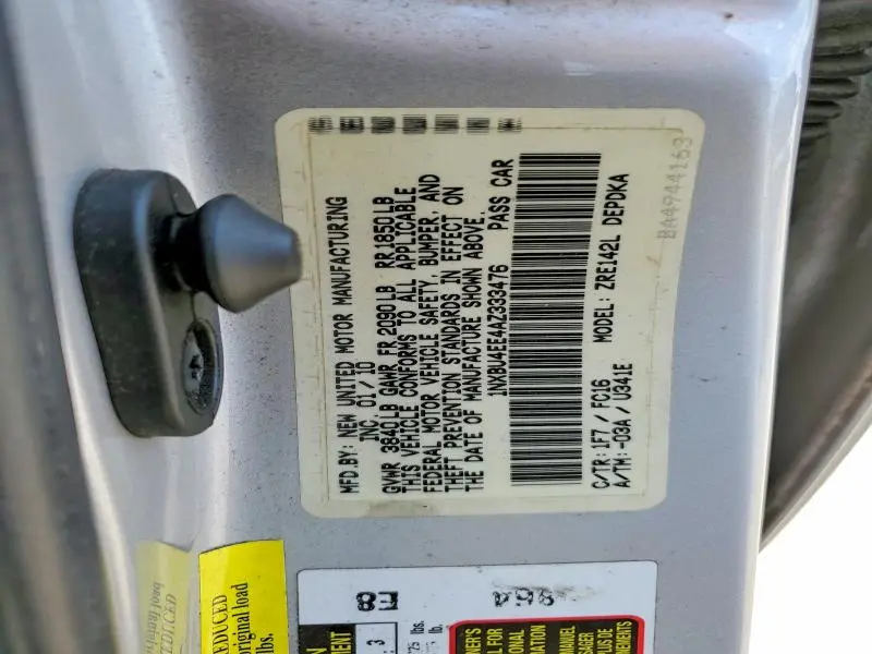 2010 TOYOTA COROLLA LE  