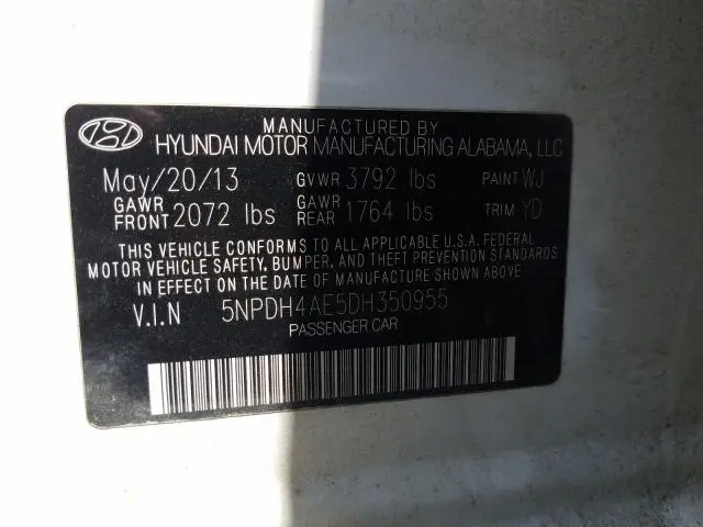 2013 HYUNDAI ELANTRA GLS