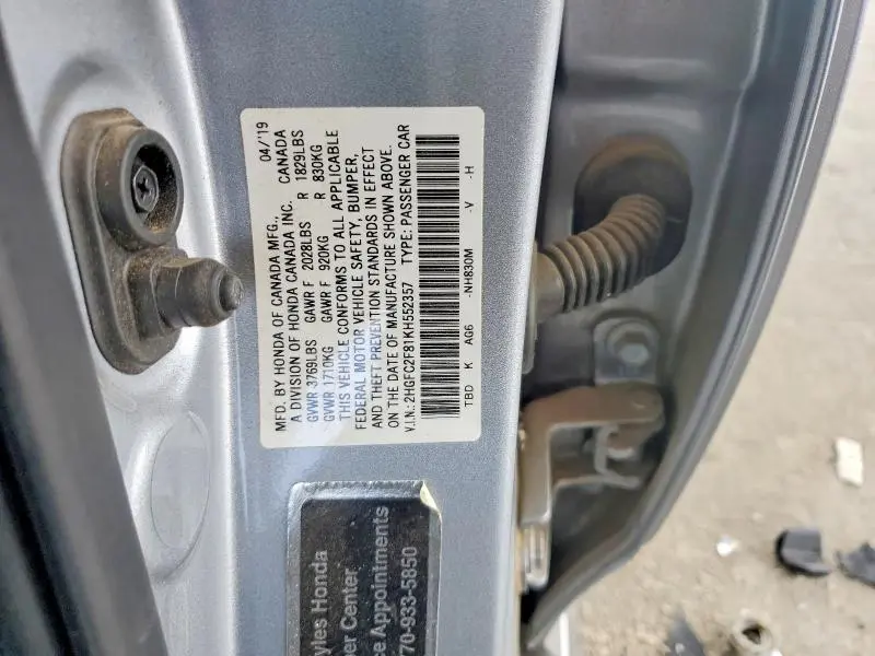 2019 HONDA CIVIC SPORT  