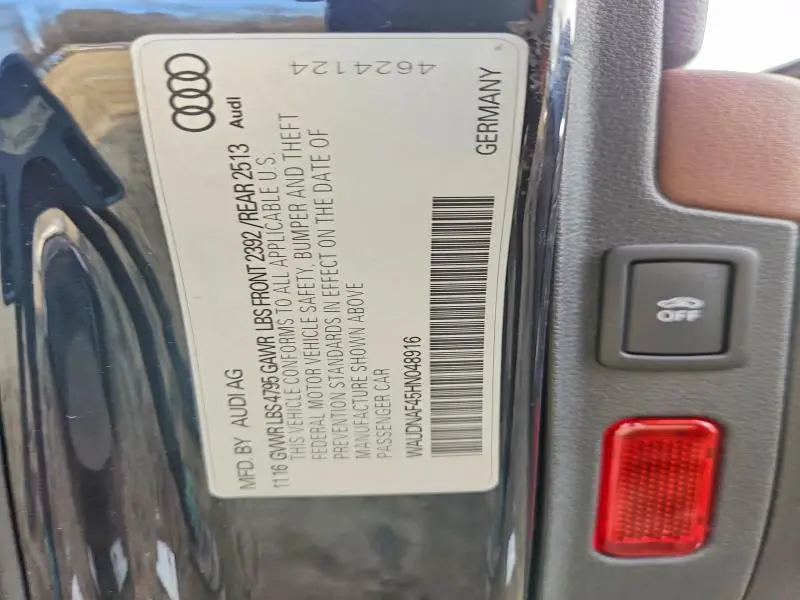 2017 AUDI A4 PREMIUM  