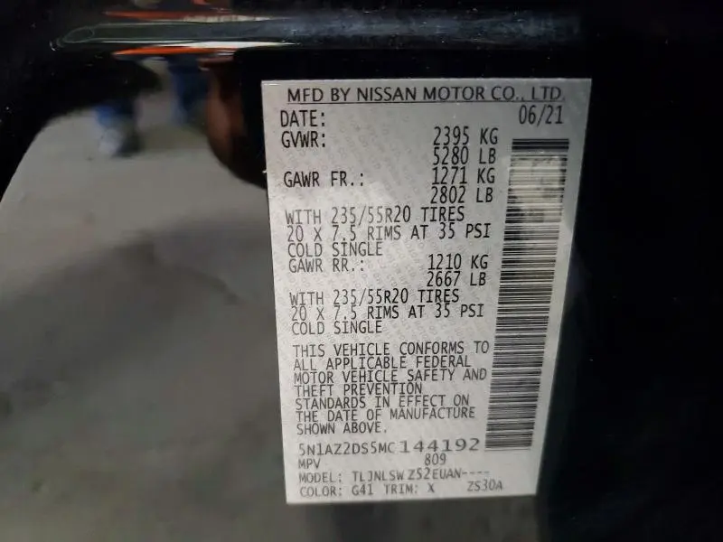 2021 NISSAN MURANO PLATINUM  