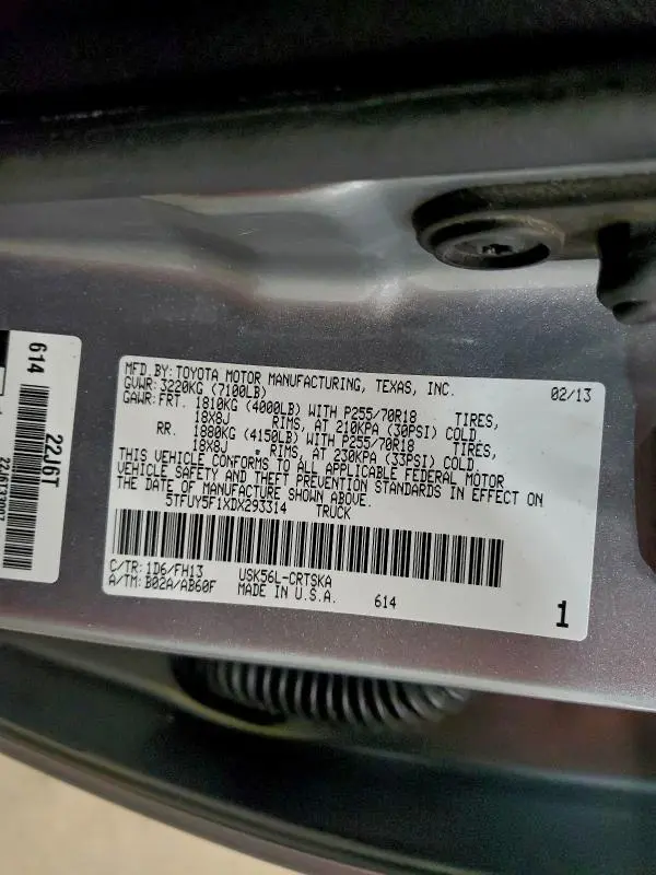 2013 TOYOTA TUNDRA DOUBLE CAB SR5  