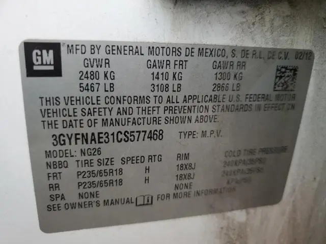 2012 CADILLAC SRX LUXURY COLLECTION  