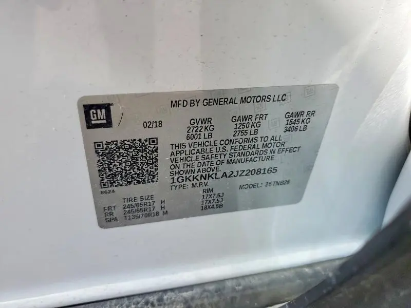 2018 GMC ACADIA SLE  