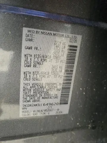 2020 NISSAN PATHFINDER S