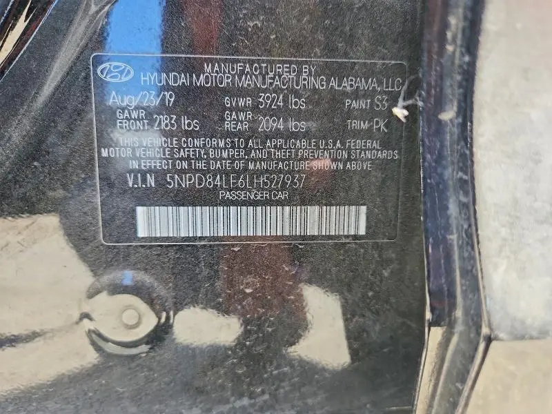 2020 HYUNDAI ELANTRA SEL  