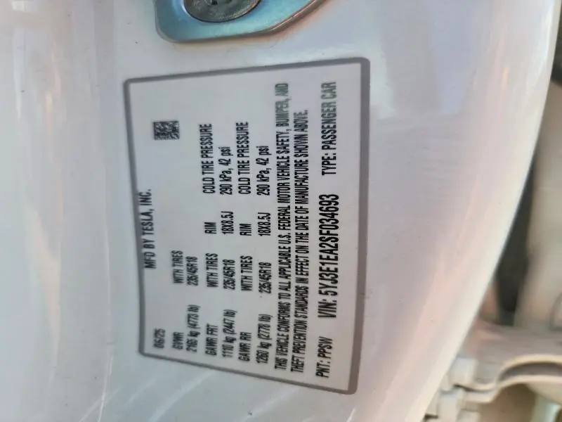 2025 TESLA MODEL 3   