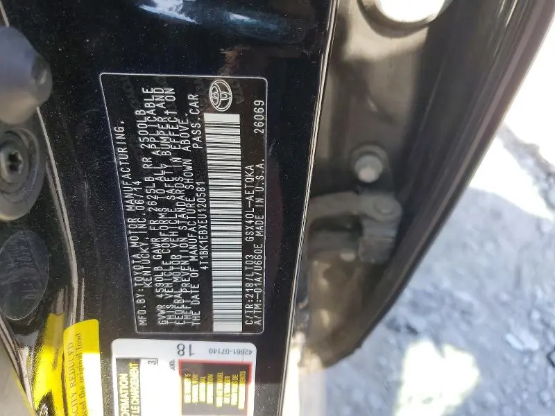2014 TOYOTA AVALON XLE TOURING  