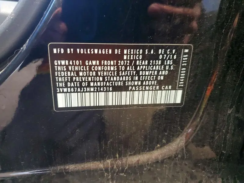 2017 VOLKSWAGEN JETTA SE  