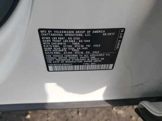 2018 VOLKSWAGEN ATLAS SE  