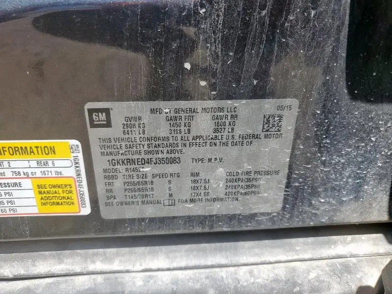 2015 GMC ACADIA SLE