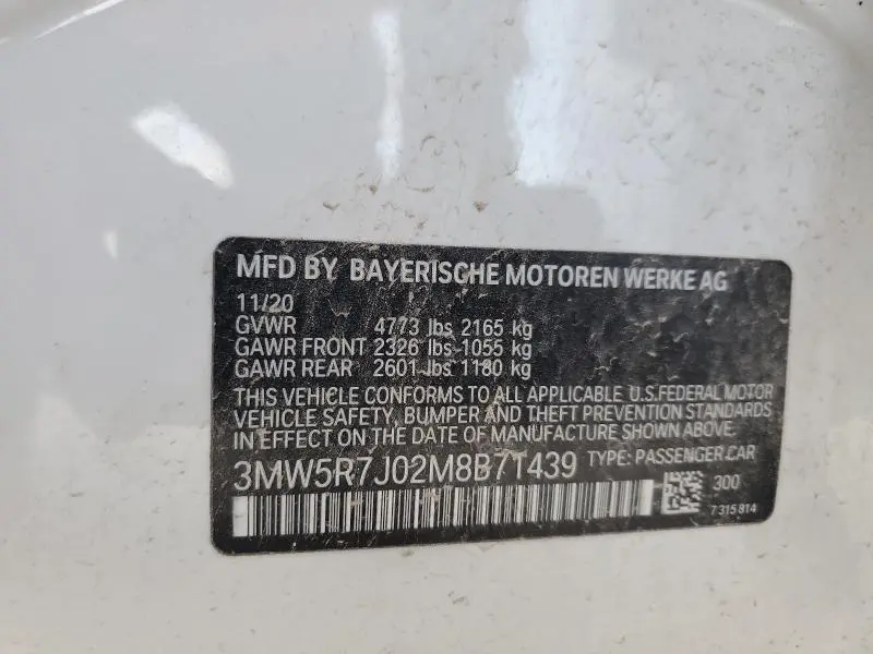 2021 BMW 330XI   