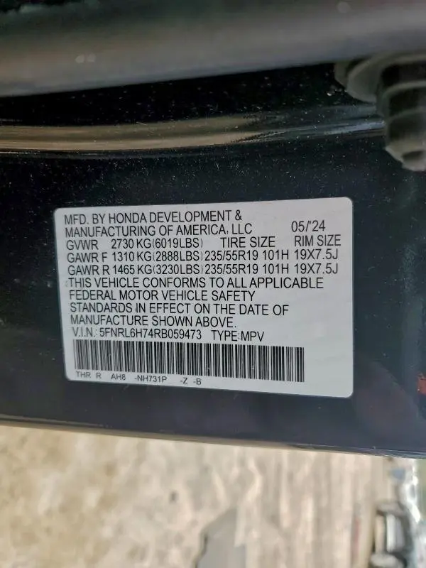 2024 HONDA ODYSSEY SPORT  