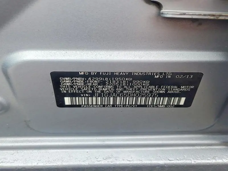 2013 SUBARU IMPREZA PREMIUM  
