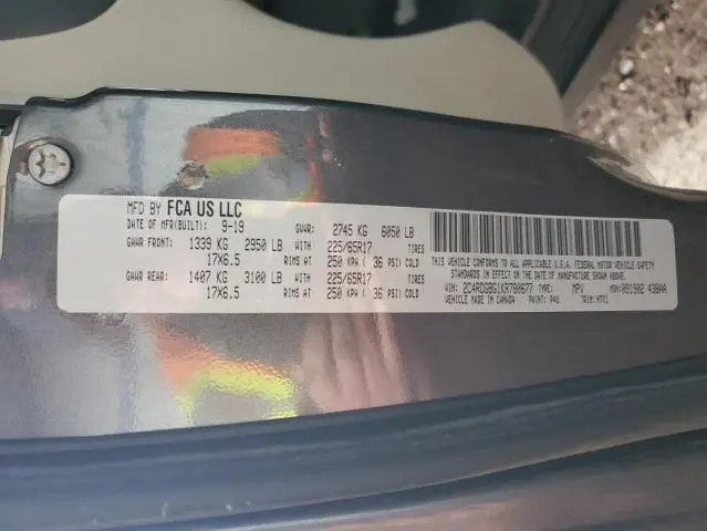 2019 DODGE GRAND CARAVAN SE  