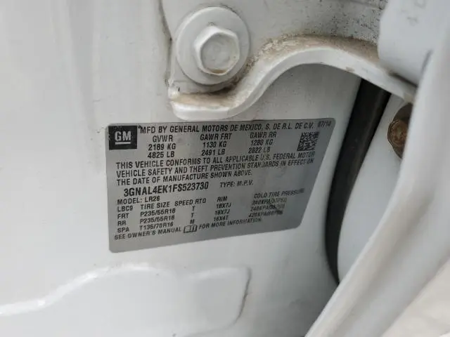 2015 CHEVROLET CAPTIVA LTZ  