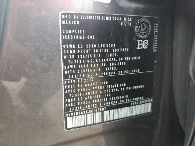 2018 VOLKSWAGEN TIGUAN SEL PREMIUM  