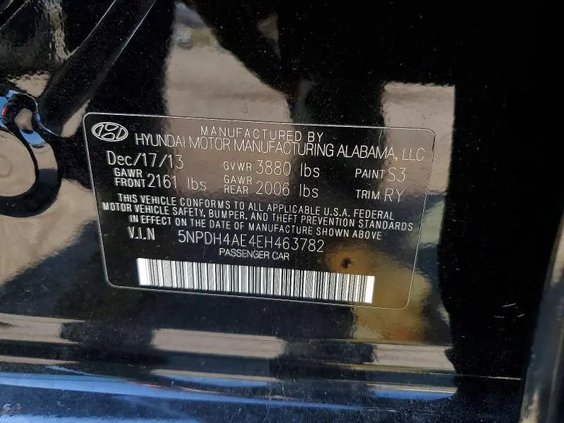 2014 HYUNDAI ELANTRA LIMITED  