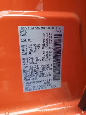 2025 NISSAN FRONTIER SV  