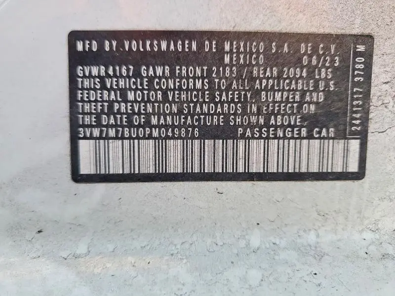 2023 VOLKSWAGEN JETTA SE  