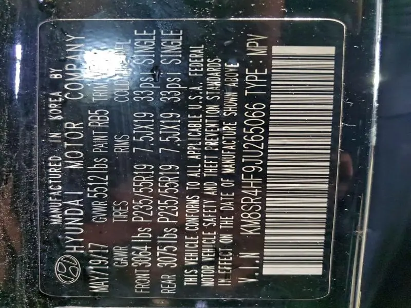 2018 HYUNDAI SANTA FE SE ULTIMATE  