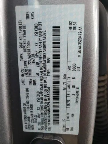 2023 FORD ESCAPE ST LINE  