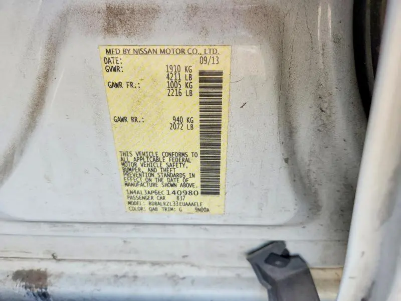 2014 NISSAN ALTIMA 3.5 SL  