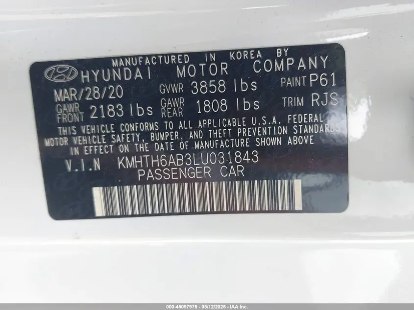2020 HYUNDAI VELOSTER TURBO ULTIMATE