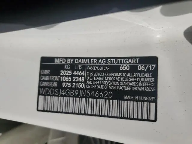 2018 MERCEDES-BENZ CLA 250 4MATIC  