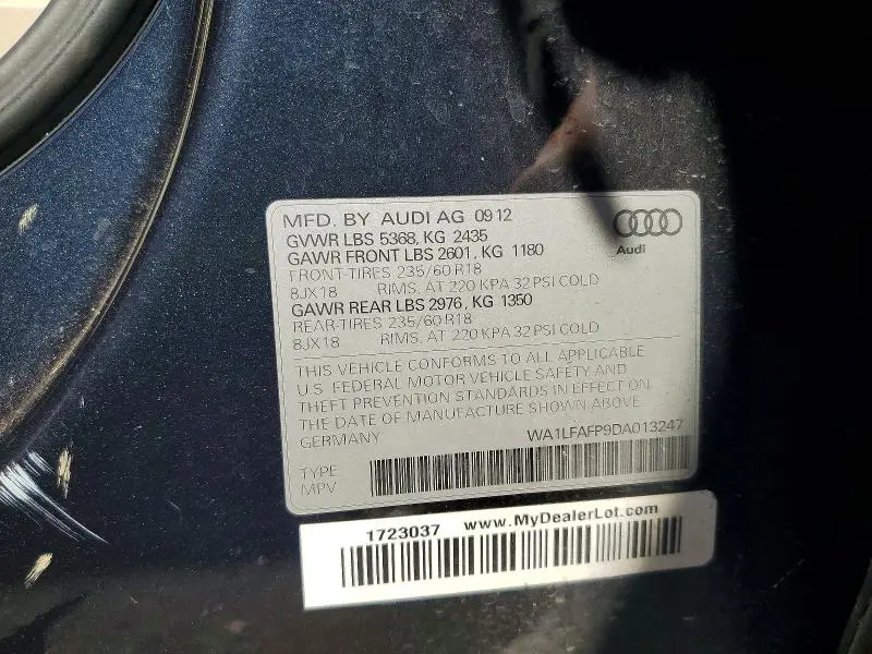 2013 AUDI Q5 PREMIUM PLUS  