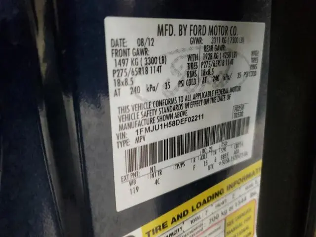 2013 FORD EXPEDITION XLT  