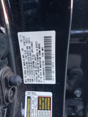 2015 HONDA CR-V TOURING  