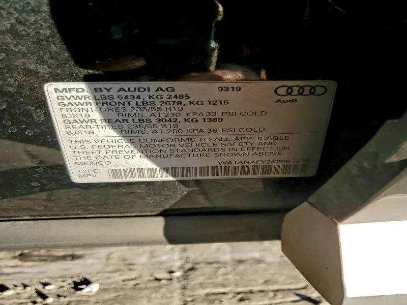 2019 AUDI Q5 PREMIUM  