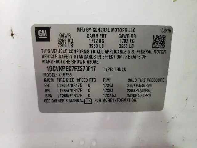 2015 CHEVROLET SILVERADO K1500  