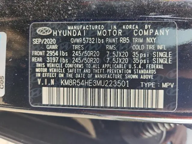 2021 HYUNDAI PALISADE LIMITED  