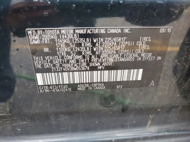 2011 TOYOTA RAV4 BASE  