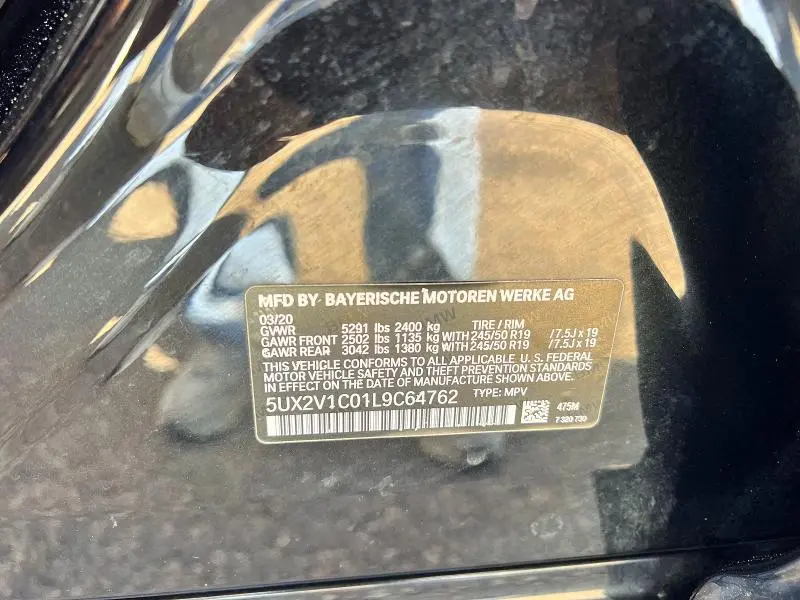 2020 BMW X4 XDRIVE30I  