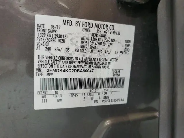 2013 FORD EDGE LIMITED  