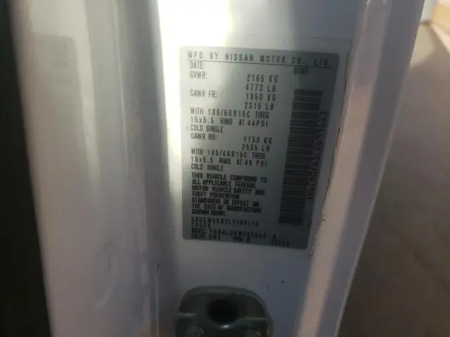 2020 NISSAN NV200 2.5S  