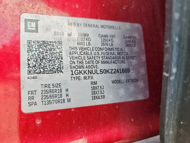 2019 GMC ACADIA SLT-1  